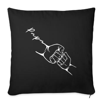 ensemble pere et fils bébé vetement assorti - Housse de coussin décorative 45 x 45 cm - noir - Devant