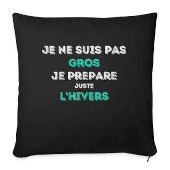 Groß? Nein! - Sonderedition - Modernes Design - Sofakissenbezug 45 x 45 cm - Schwarz - Vorne