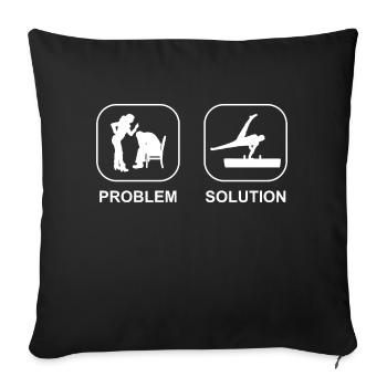 Gymnastics Gymnastics Gymnastics Floor Gymnastics Gymnastics Club - Sofa pillowcase 17,3'' x 17,3'' (45 x 45 cm) - black - Front