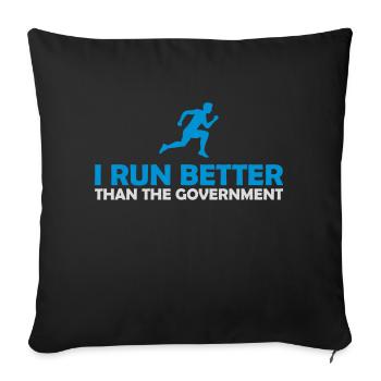 mieux fonctionner que le gouvernement - Housse de coussin décorative 45 x 45 cm - noir - Devant