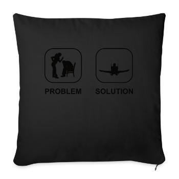 Gymnastics Floor exercises Apparatus gymnastics Gymnastics club - Sofa pillowcase 17,3'' x 17,3'' (45 x 45 cm) - black - Front