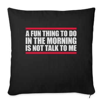 ne me parle pas - Housse de coussin décorative 45 x 45 cm - noir - Devant