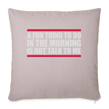 ne me parle pas - Housse de coussin décorative 45 x 45 cm - taupe clair - Devant