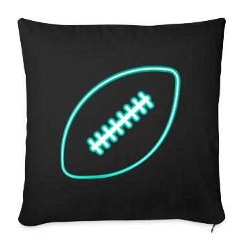 Joueur de football américain - Housse de coussin décorative 45 x 45 cm - noir - Devant
