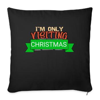 Passing by Christmas - Christmas - Sofa pillowcase 17,3'' x 17,3'' (45 x 45 cm) - black - Front