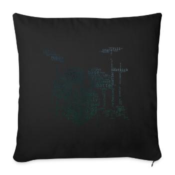 Batteur Percussionniste Hommes Batterie - Housse de coussin décorative 45 x 45 cm - noir - Devant