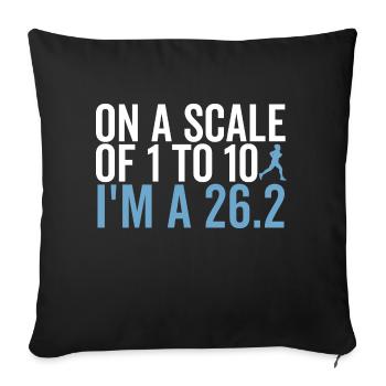 Sur une échelle de 1 à 10, je suis un 26,2 - Housse de coussin décorative 45 x 45 cm - noir - Devant