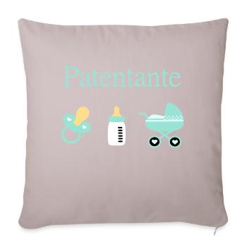Patentante Taufe Geburt Junge - Sofakissenbezug 45 x 45 cm - helles Taupe - Vorne