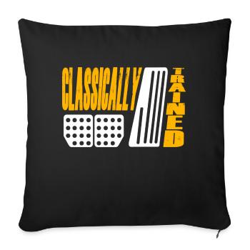 Manual gear shift Stick shift - Sofa pillowcase 17,3'' x 17,3'' (45 x 45 cm) - black - Front