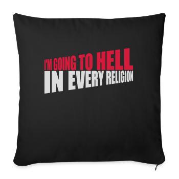 En allant en enfer - Housse de coussin décorative 45 x 45 cm - noir - Devant