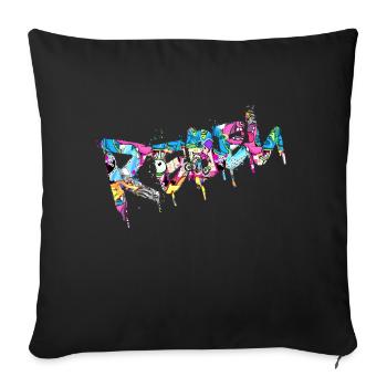 Rebel Rebels Funny Retro Music Hip Hop Rocknroll - Sofa pillowcase 17,3'' x 17,3'' (45 x 45 cm) - black - Front