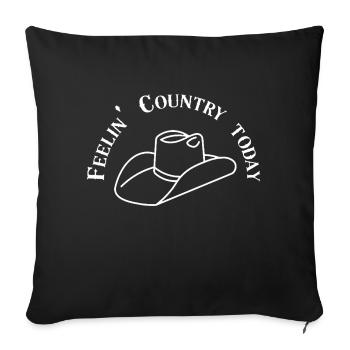 Feelin Country Today - Sofa pillowcase 17,3'' x 17,3'' (45 x 45 cm) - black - Front