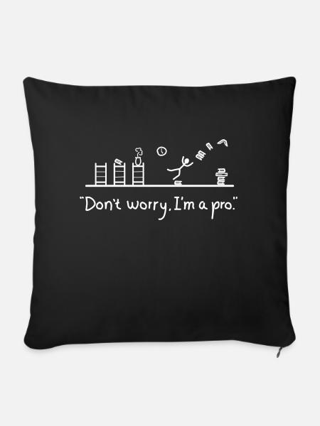 Geschenkidee für Bibliothekare - Sofakissenbezug 45 x 45 cm - Schwarz