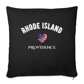 Rhode Island - Sofa pillowcase 17,3'' x 17,3'' (45 x 45 cm) - black - Front