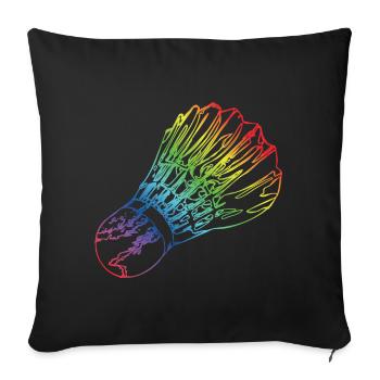 Shuttlecock - Sofa pillowcase 17,3'' x 17,3'' (45 x 45 cm) - black - Front