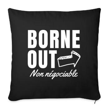 réforme des retraites, retraites, retraite - Housse de coussin décorative 45 x 45 cm - noir - Devant