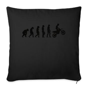 Moto Motocycliste Motocross Fan de moto - Housse de coussin décorative 45 x 45 cm - noir - Devant