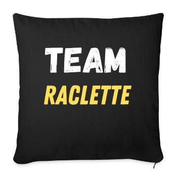 team raclette - Housse de coussin décorative 45 x 45 cm - noir - Devant