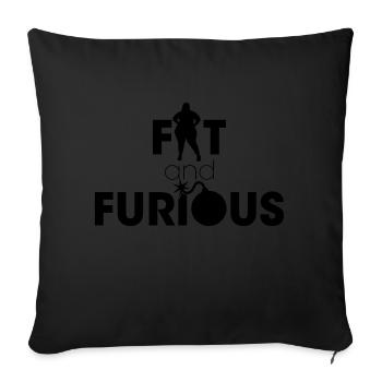 Fat and the Furious bomb - Sofa pillowcase 17,3'' x 17,3'' (45 x 45 cm) - black - Front