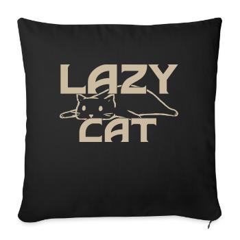 Lazy Cat - Sofa pillowcase 17,3'' x 17,3'' (45 x 45 cm) - black - Front