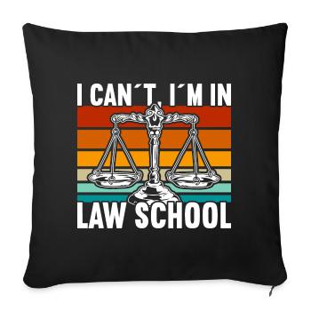 Law School Law Student Lawyer Attorney - Sofa pillowcase 17,3'' x 17,3'' (45 x 45 cm) - black - Front