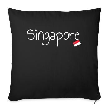 Singapore - Sofa pillowcase 17,3'' x 17,3'' (45 x 45 cm) - black - Front