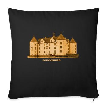 Glücksburg Schloss Flensburg Schleswig-Holstein - Sofa pillowcase 17,3'' x 17,3'' (45 x 45 cm) - black - Front