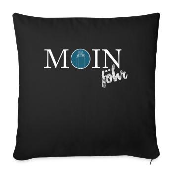 MOIN FöHR - Sofakissenbezug 45 x 45 cm - Schwarz - Vorne