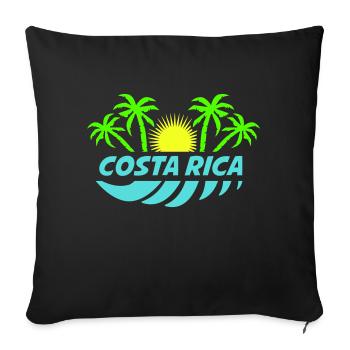 costa rica - Sofakissenbezug 45 x 45 cm - Schwarz - Vorne