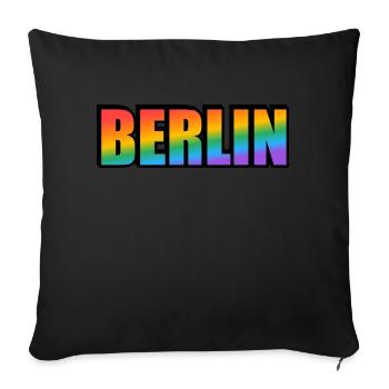 Gay Berlin - Sofa pillowcase 17,3'' x 17,3'' (45 x 45 cm) - black - Front