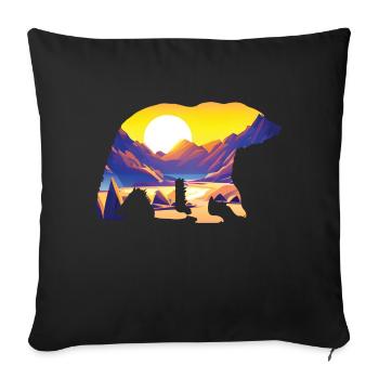 Hike Mountains Mountain Hiking Mountain Hikers Hiking - Sofa pillowcase 17,3'' x 17,3'' (45 x 45 cm) - black - Front