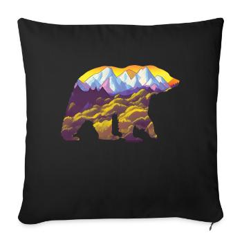 Mountains Mountain Hiking Hiking Mountain Hikers Hiking - Sofa pillowcase 17,3'' x 17,3'' (45 x 45 cm) - black - Front