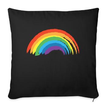 Gay Pride Parade LGBTQ+ Rainbow Flag Body Positive - Sofakissenbezug 45 x 45 cm - Schwarz - Vorne