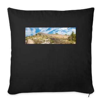 The Wall of Oštrica (Bedem Grebastica) Croatia - Sofa pillowcase 17,3'' x 17,3'' (45 x 45 cm) - black - Front