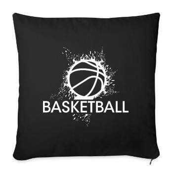Basketball Symbol Blast Symbol Sports Club - Sofa pillowcase 17,3'' x 17,3'' (45 x 45 cm) - black - Front