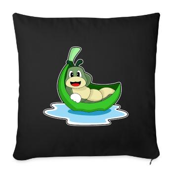 Petit bateau Caterpillar - Housse de coussin décorative 45 x 45 cm - noir - Devant