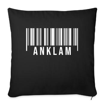 Anklam Strichcode - Sofakissenbezug 45 x 45 cm - Schwarz - Vorne
