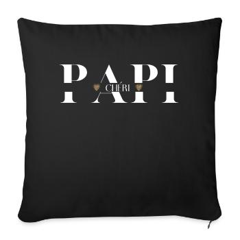 papi Chéri - Housse de coussin décorative 45 x 45 cm - noir - Devant