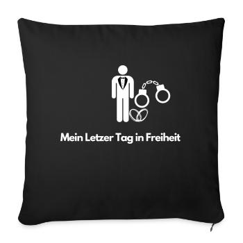Junggesellen Abend - Sofakissenbezug 45 x 45 cm - Schwarz - Vorne