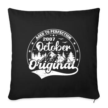 October 2007 Born Legends Birthday Gift - Sofa pillowcase 17,3'' x 17,3'' (45 x 45 cm) - black - Front