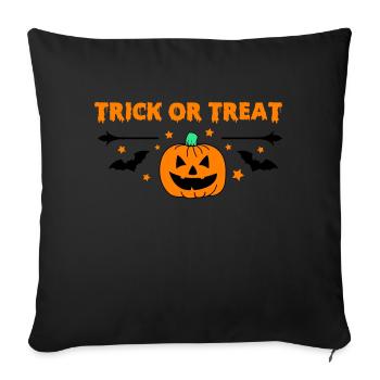 trick or treat - Sofa pillowcase 17,3'' x 17,3'' (45 x 45 cm) - black - Front
