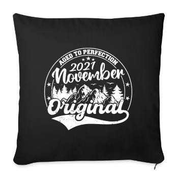 Légendaire depuis novembre 2021 - novembre 2021 - Housse de coussin décorative 45 x 45 cm - noir - Devant