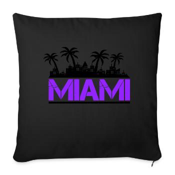 Miami - Sofa pillowcase 17,3'' x 17,3'' (45 x 45 cm) - black - Front
