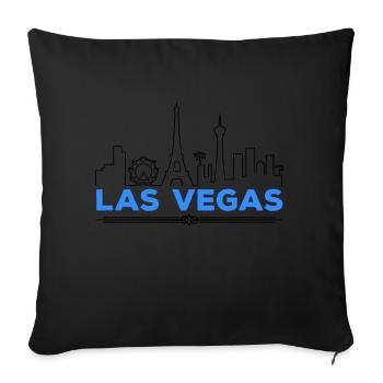 Las Vegas Silhouette - Housse de coussin décorative 45 x 45 cm - noir - Devant