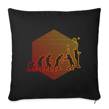 Paddle Court Men's Paddle Tennis Racquet Sport - Sofa pillowcase 17,3'' x 17,3'' (45 x 45 cm) - black - Front