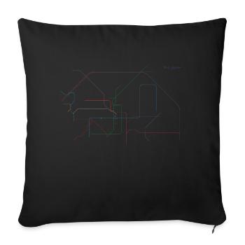 U-MOVE Türkei Griechenland - Sofakissenbezug 45 x 45 cm - Schwarz - Vorne