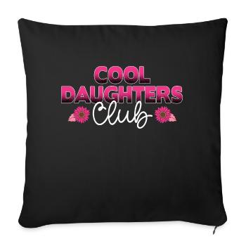 Cool Aunts Club Groovy Retro Aunt Mother's Day - Sofa pillowcase 17,3'' x 17,3'' (45 x 45 cm) - black - Front