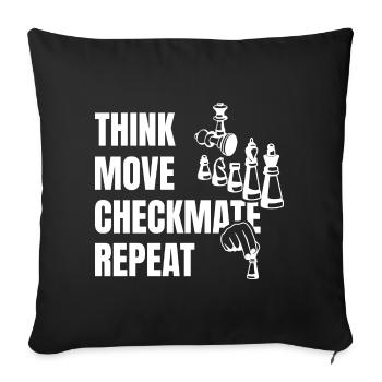 Think Play Checkmate Next - Sofa pillowcase 17,3'' x 17,3'' (45 x 45 cm) - black - Front