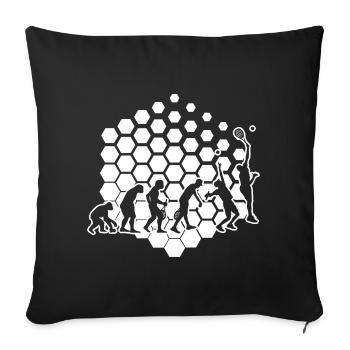 Raquette Sport Femmes Hommes Paddle Court Paddle - Housse de coussin décorative 45 x 45 cm - noir - Devant