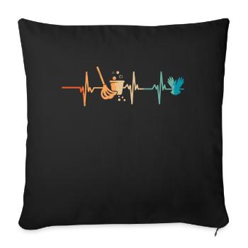 Heartbeat Household - Sofa pillowcase 17,3'' x 17,3'' (45 x 45 cm) - black - Front